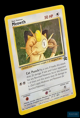 une carte Pokémon sur laquelle figure l'image d'un chat