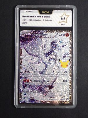 the pokemon trading card is displayed on a black surface