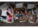 two boxes full of different types of items in them