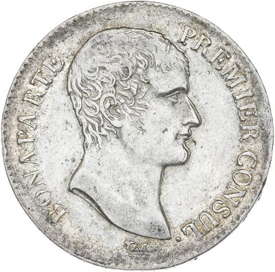 Gros plan sur une pièce de monnaie portant le visage d'un homme