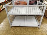 a baby crib that is on display in a store