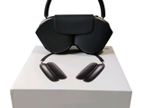 a box with a pair of headphones on top of it