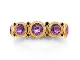 une bague en améthyste et diamant noir, signée Van Cleef