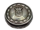 an image of a silver box with a crown on top of it
