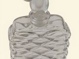 an image of a glass perfume bottle on a white background