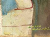 a painting of a woman holding a baby in her arms