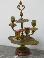 Bougeoir en bronze et socle en marbre. (photo 3)
