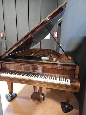 a grand piano that is sitting in a room