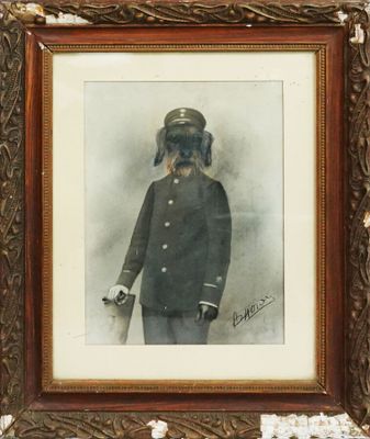 une vieille photo d'un homme en uniforme militaire tenant un fusil