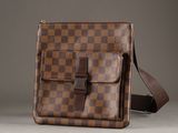 louis vuitton damier messenger bag in brown