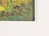 a picture of a painting of a woman in a yellow dress