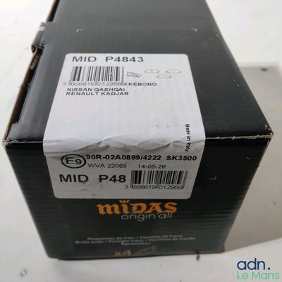 a box that has a label on it that says midas