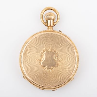 an image of a gold pocket watch on a white background