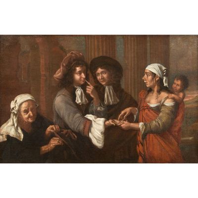 Ecole Hollandaise Vers 1620 LA Diseuse DE Bonne Aventure