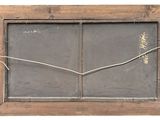 a picture of an old window with a wire on it