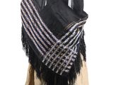 an image of a black and gold shawl on a mannequin mannequin mannequin mannequin mannequin mannequin mannequin