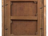 an old wooden frame with two shelves on each side of it