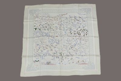 a white handkerchief with a map of the city of london on it