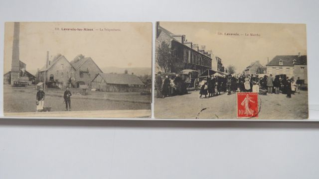 Lavaveix-les-Mines : Lot de 2cpa : Le Marché (AAA 126). TBE. + La...