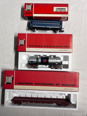 JOUEF – Ho – lot de 3 wagons dont 1 fourgon chaudière, 1 citerne ELF e - Photo 1