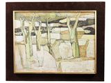 an image of a painting of a group of trees on a white background