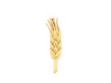 an image of a gold ear pin with wheat ears on it