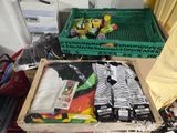 a box of assorted items sitting on a table