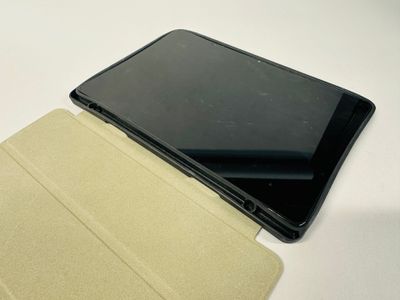 a tablet that is sitting on top of a table