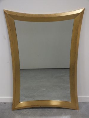 miroir à cadre en laiton de forme carrée