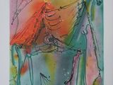 an image of a painting of a woman sitting on a chair