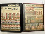 a book with a lot of stamps inside of it