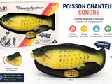 une image représentant un poisson en jouet, sur laquelle figurent une boîte et un mode d'emploi
