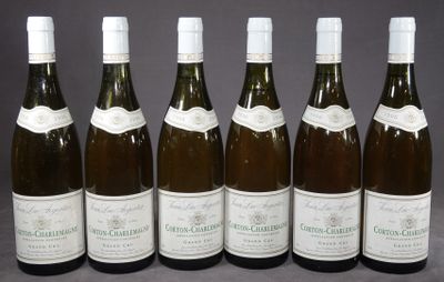 six bouteilles de vin sont alignées sur une table