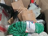 a cardboard box filled with many different types of items