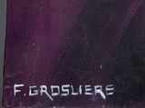 painting of a purple background with the word frosliee written on it