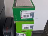 three boxes stacked on top of each other on a counter
