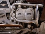 a close up view of a motorcycle engine and its gear
