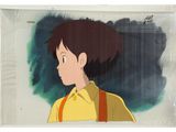 an image of a painting of a young boy in a yellow shirt and suspends