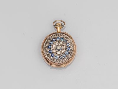une montre de poche en or 18 carats sertie de diamants