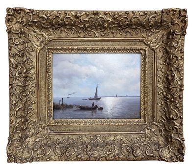 une image d'un tableau représentant un voilier dans l'eau
