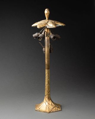 Albert CHEURET (1884 - 1966), dans le goût. LAMPE palmier da…