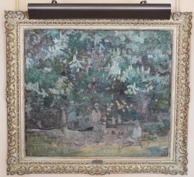 une photo d'un tableau accroché au mur