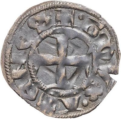 an old silver coin with a star on it