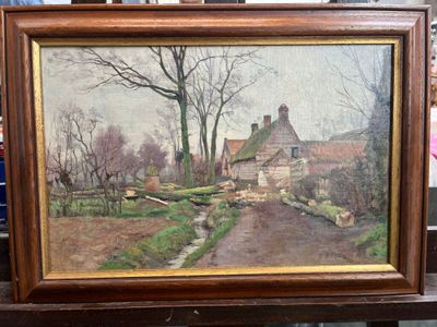 une image d'un tableau sur une étagère dans une pièce