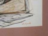 a picture of a drawing of a chair in a room