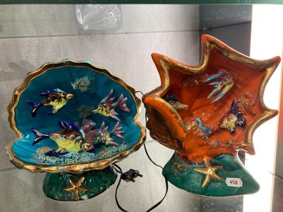 Deux lampes en faïence. Vallauris. - Photo 1