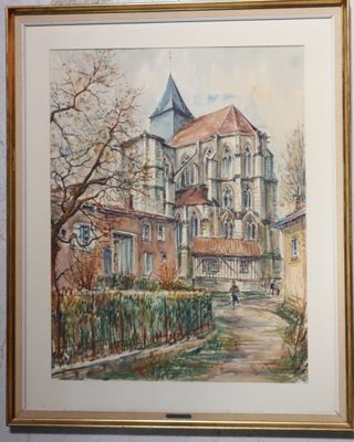 Roland Irola (1935 - 2025) Vue d'une église
