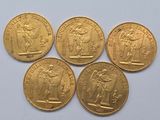 six gold sovereigns of the british empire