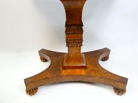 Table de milieu pivotante et dépliante en ronce de noyer (re… (photo 3)