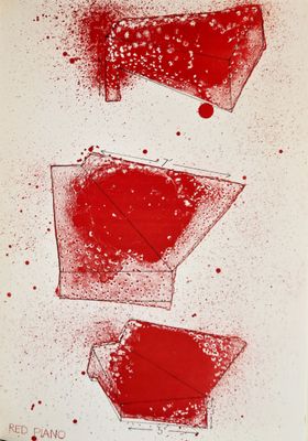 Jim Dine - Red Piano, 1968 Original lithograph on Arches pap…